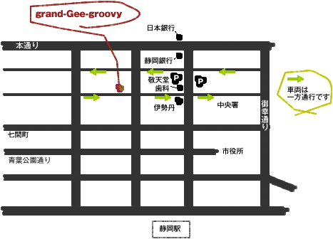 静岡駅からの地図