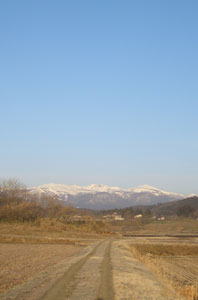 残雪の安達太良山